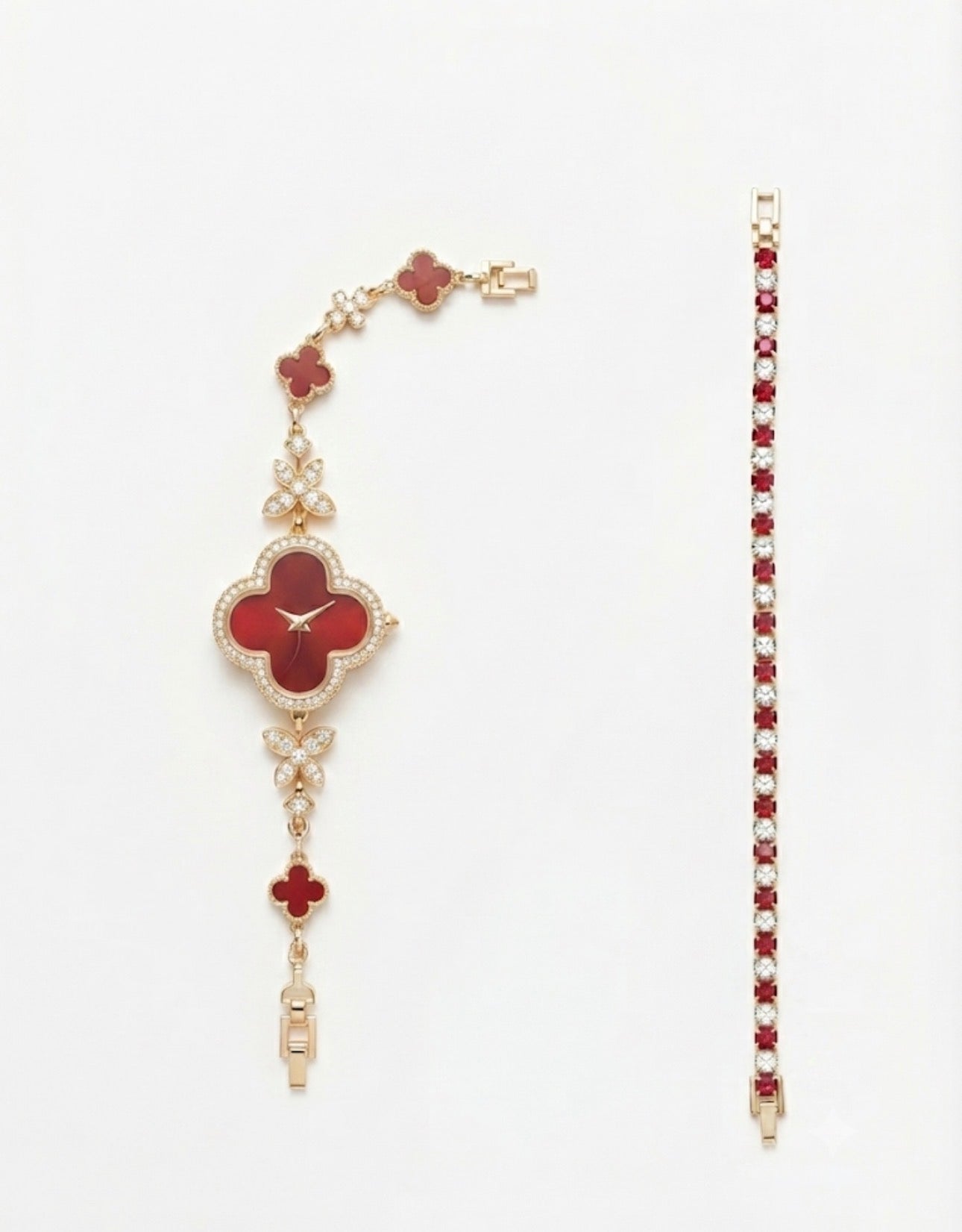Ruby watch and bracelet