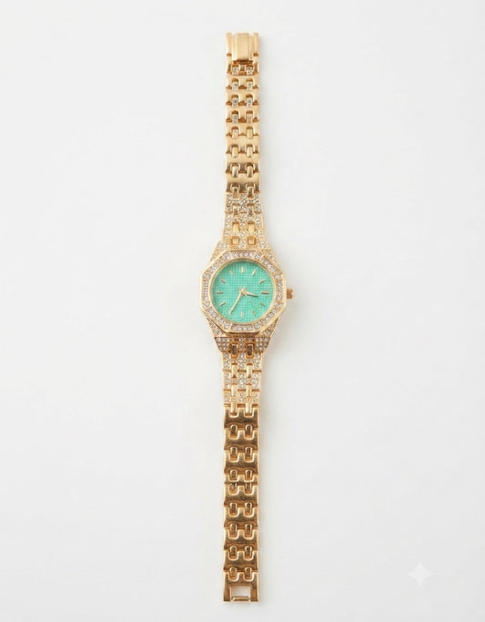 Emerald Green Colored Jewlery Watch