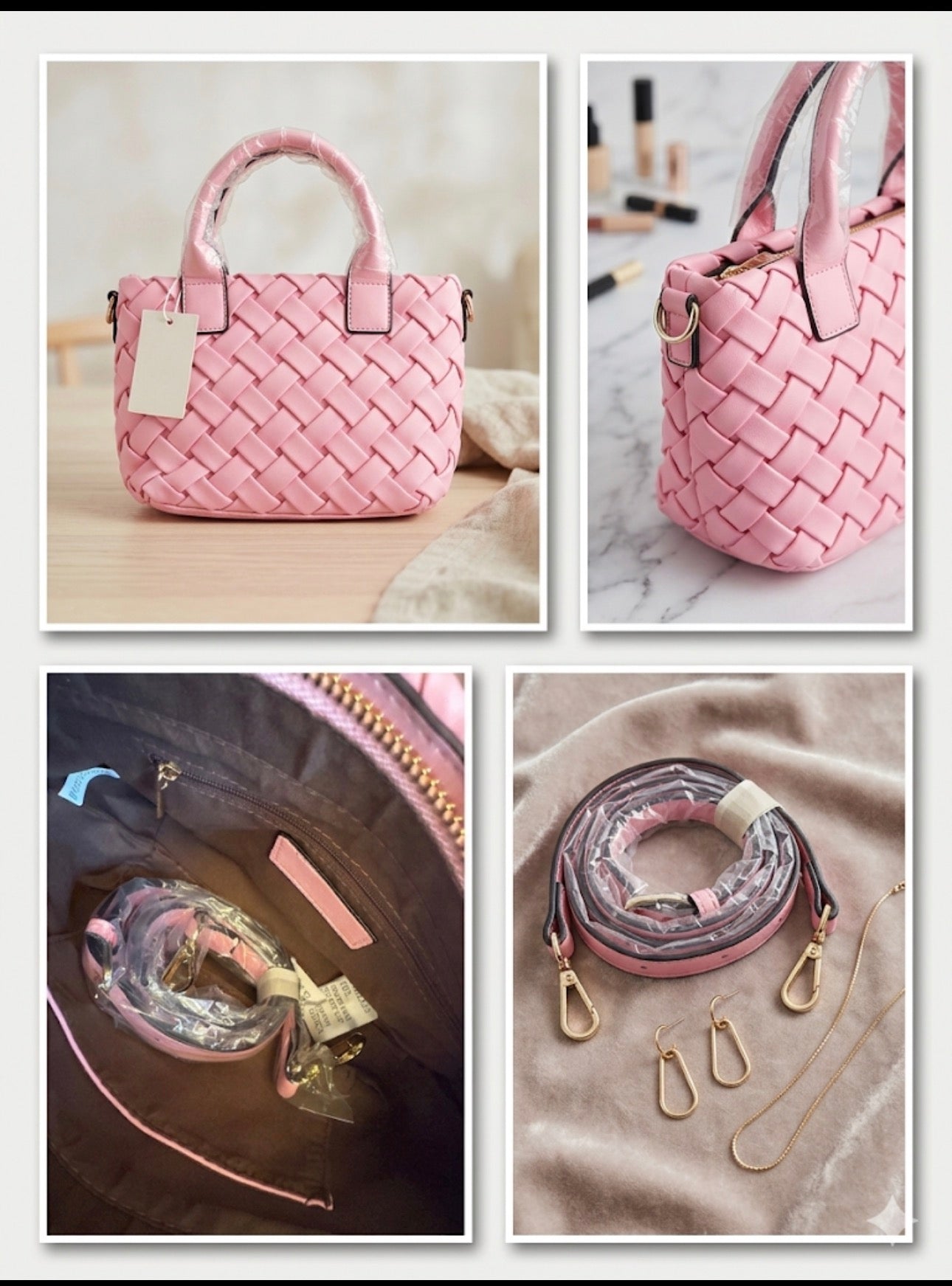 Nice Pink Leather Bag